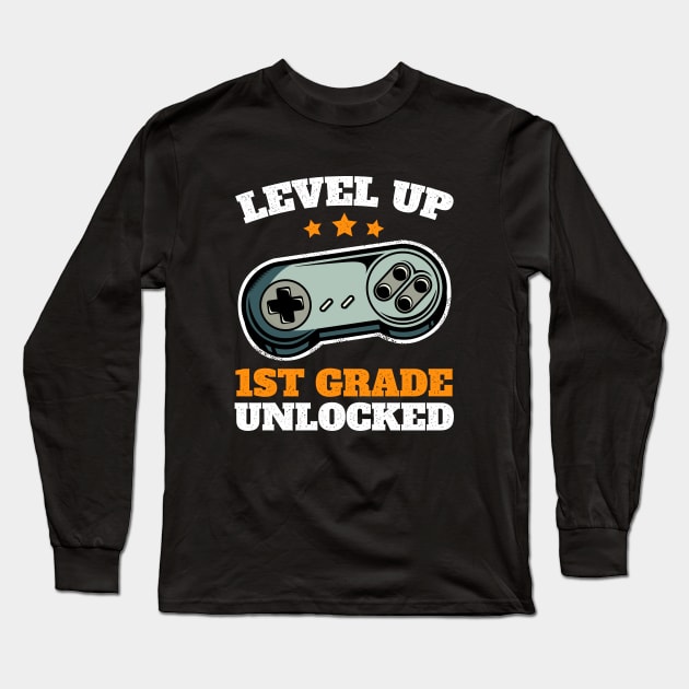 Level Up 1st Grade Unlocked Back to School Long Sleeve T-Shirt by Acroxth